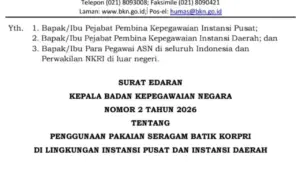 Aturan Penggunaa Seragam Batik Korpri Untuk PNS dan PPPK 2026