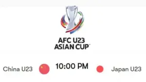 China U23 vs Jepang U23