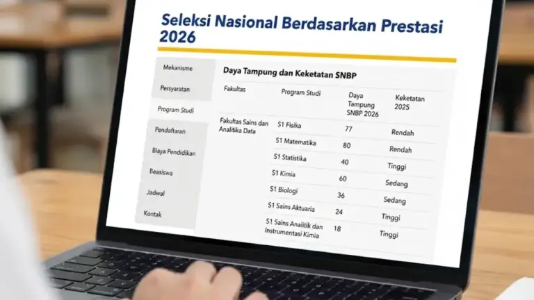 Daya Tampung SNBP ITS 2026