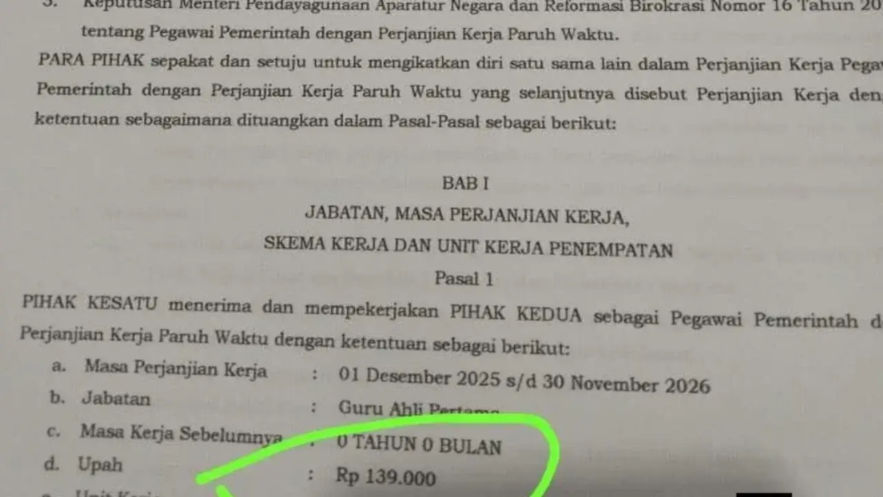 Gaji PPPK Paruh Waktu di Dompu Cuma Rp139 Ribu