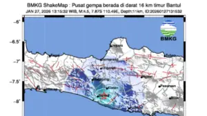 Gempa Bumi M 4,5 Jogja Hari Ini