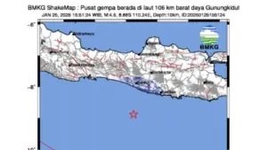 Gempa M 4,6 Jogja Hari Ini