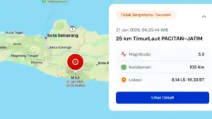 Gempa Pacitan M 5,5