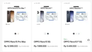 Harga OPPO Reno 15 Promo
