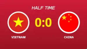Hasil Babak Pertama Vietnam U23 vs China U23