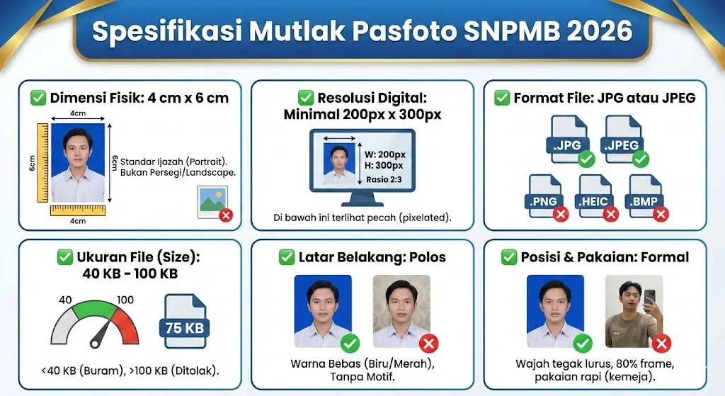 Ketentuan Pasfoto SNPMB 2026
