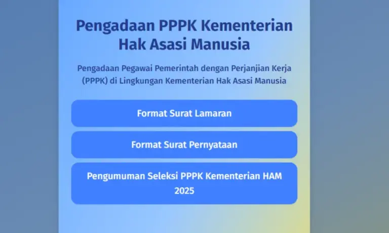 Link Unduh PDF Format Surat Lamaran dan Pernyataan PPPK KemenHAM