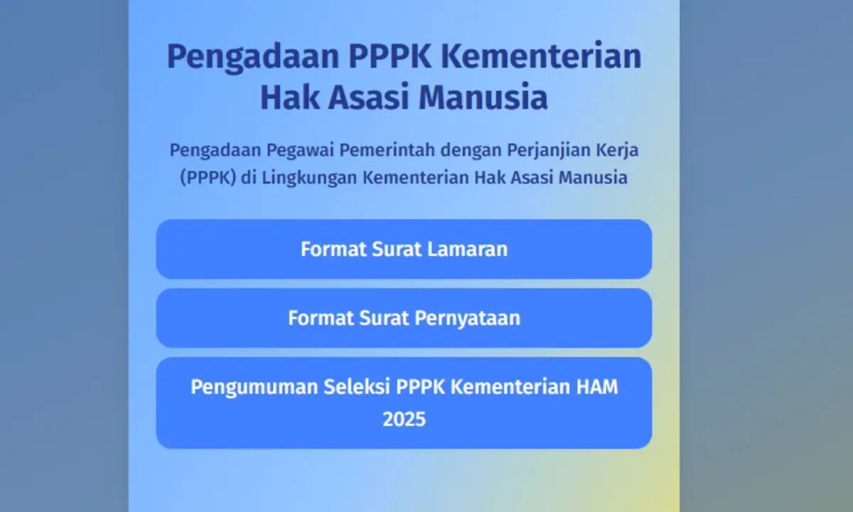 Link Unduh PDF Format Surat Lamaran dan Pernyataan PPPK KemenHAM