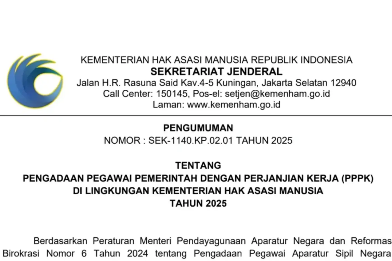 Rekrutmen PPPK KemenHAM 2026