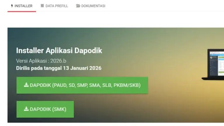 Rilis Aplikasi Dapodik Terbaru Versi 2026.b