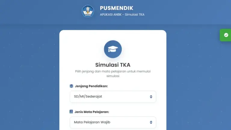 Simulasi TKA 2026 Jenjang SD-SMP