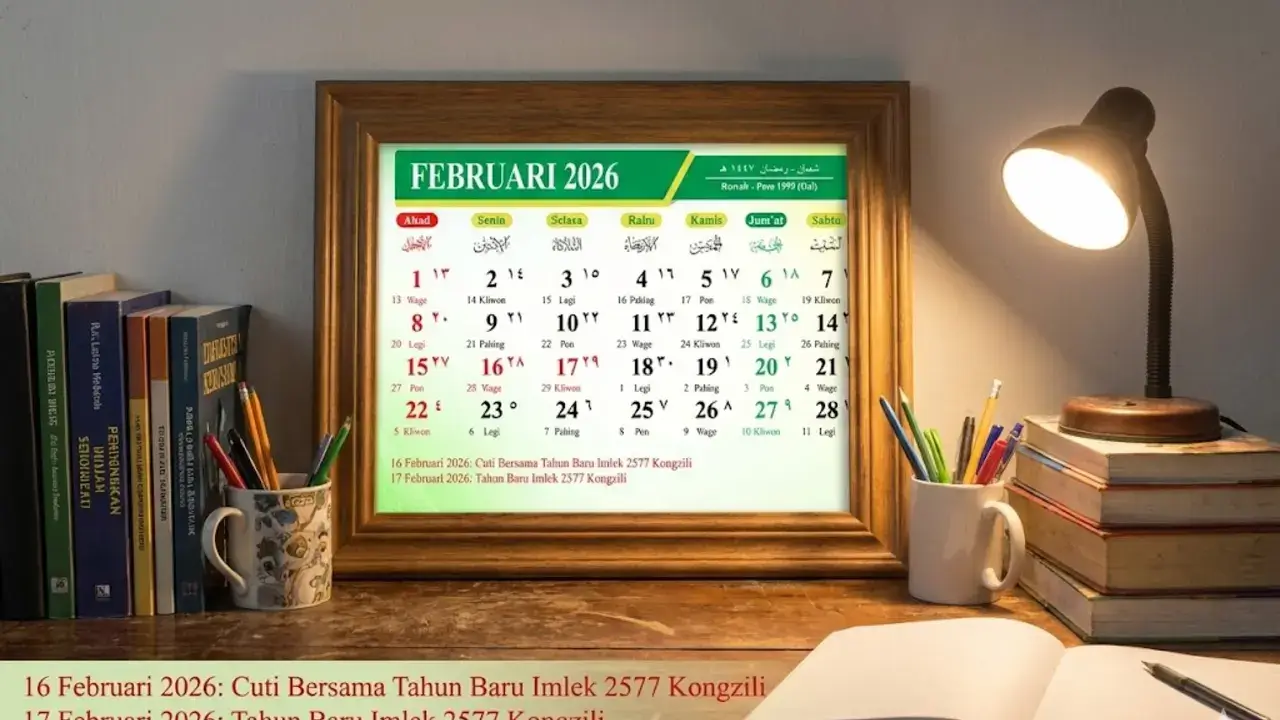 kalender Feburari 2026 lengkap dengan tanggal merah