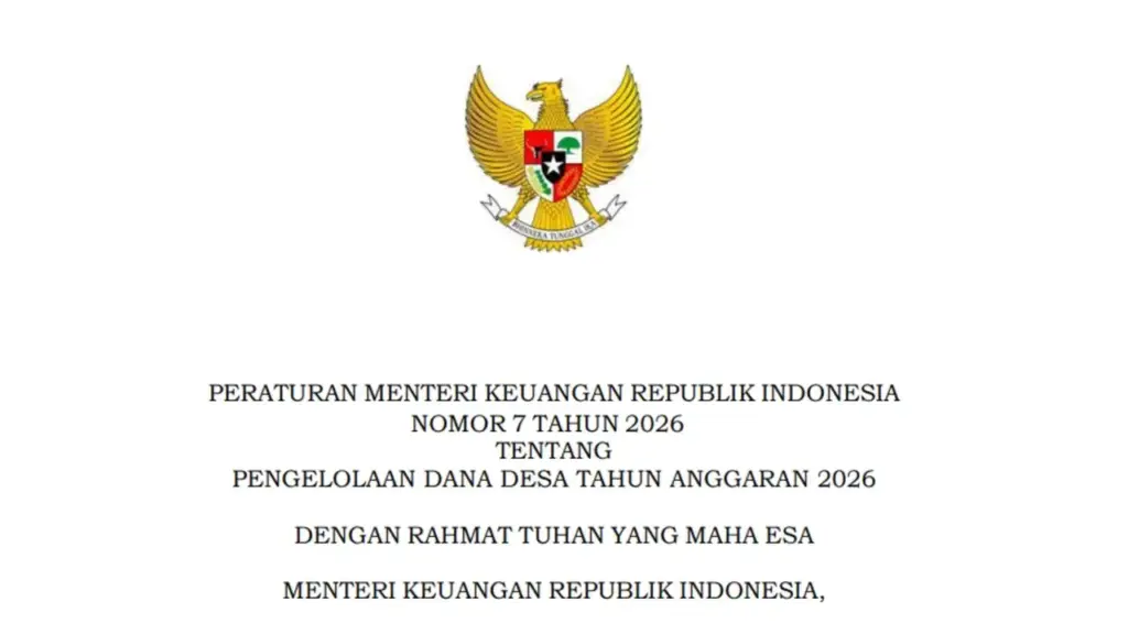 Aturan Baru Dana Desa 2026